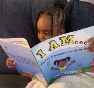 Reading I Am Positive Affirmations for Brown Girls